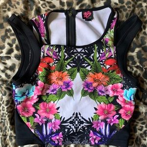 Trippy Floral Crop Top